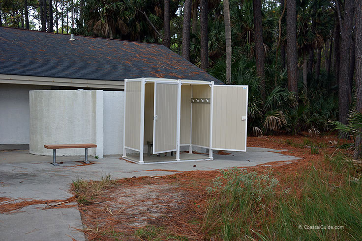 Shower and bath facilities at Hunting island State Park