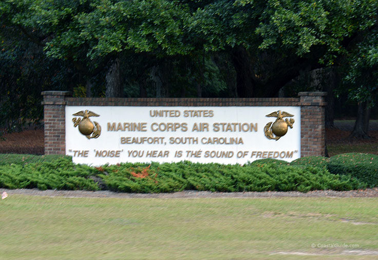 Marine Corps Air Staion Beaufort NC sign