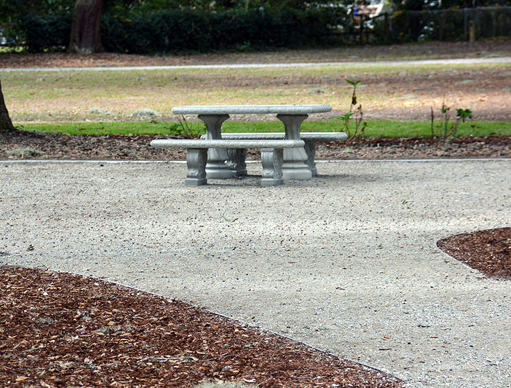 A picnic table at Pigeon Point Park
