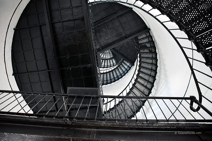 Inside Hunting island Light