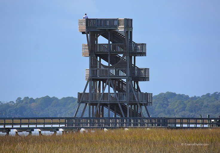 The Port Royal Boardwalk features a four-story tower