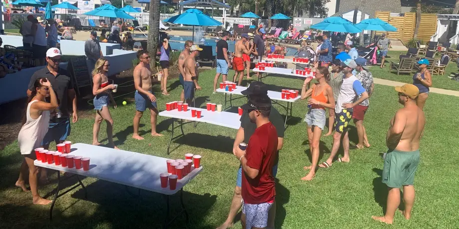Classic Tabletop Beer Pong Tournament at Adult Pool